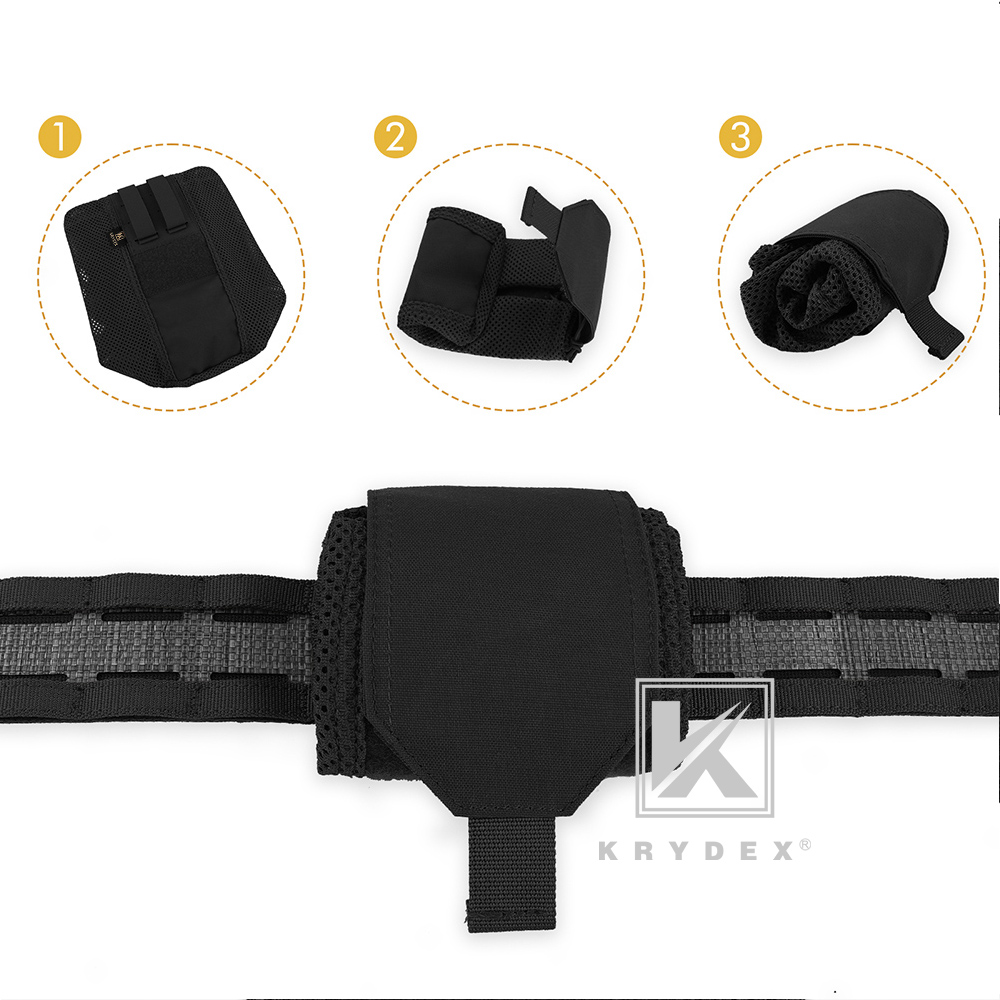 KRYDEX Tactical Mesh Dump Pouch Drop Pouch Magazine Recycling Holder MOLLE/BLET Black
