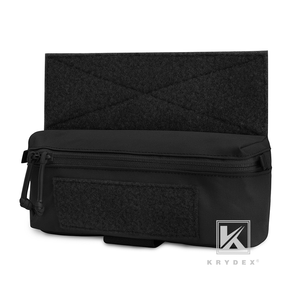 KRYDEX Tactical Mini Dangler Drop Dump Pouch Fanny Tool Pack for Chest Rig Black