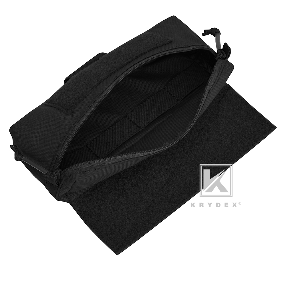KRYDEX Tactical Mini Dangler Drop Dump Pouch Fanny Tool Pack for Chest Rig Black