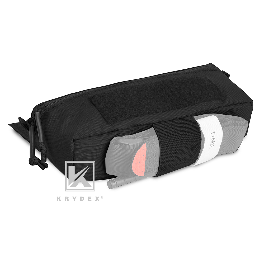 KRYDEX Tactical Mini Dangler Drop Dump Pouch Fanny Tool Pack for Chest Rig Black