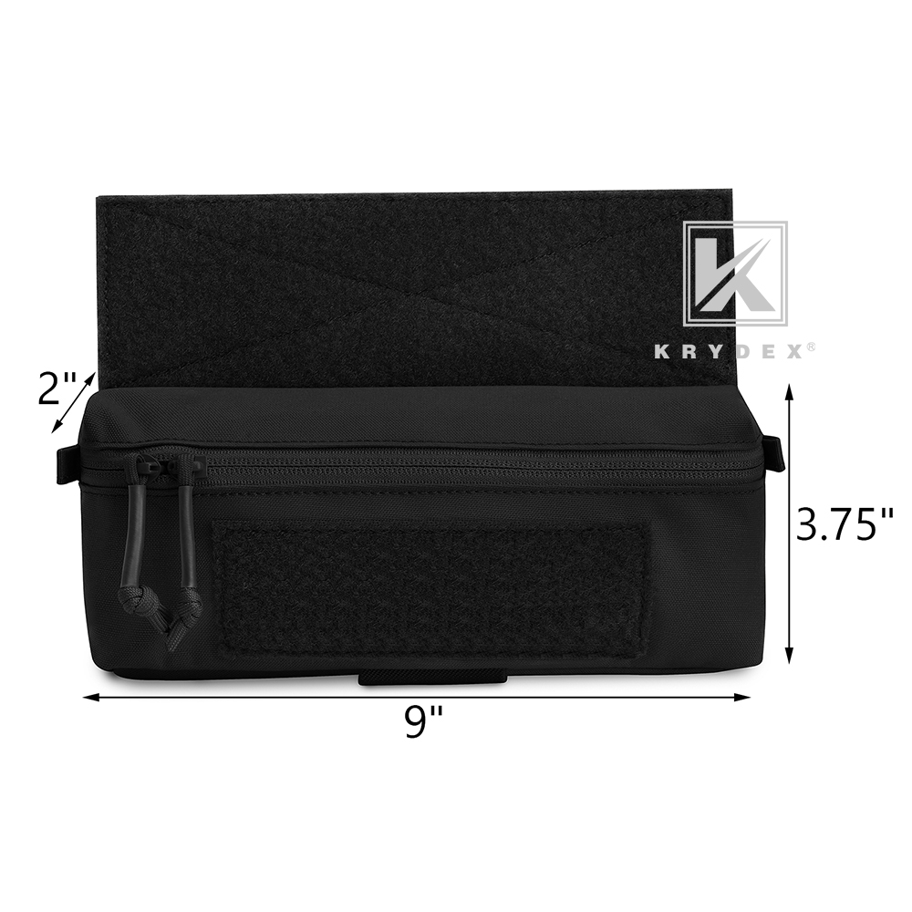 KRYDEX Tactical Mini Dangler Drop Dump Pouch Fanny Tool Pack for Chest Rig Black