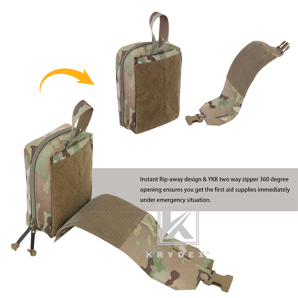 KRYDEX Rip Away IFAK Pouch MED EMT First Aid Trauma Kit Pack Fit BELT / MOLLE