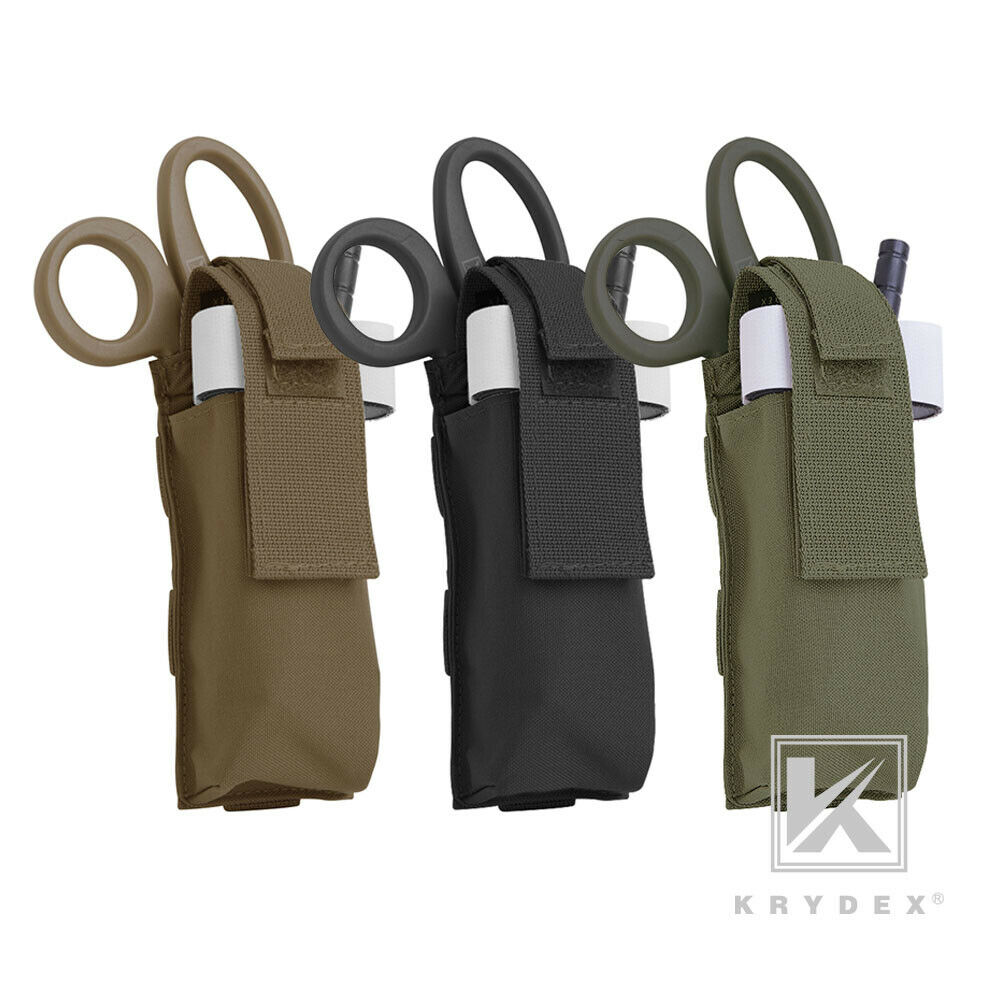 KRYDEX Tourniquet Holder w/ Tourniquet Bundle & Medical Scissors MOLLE Kit Bag 