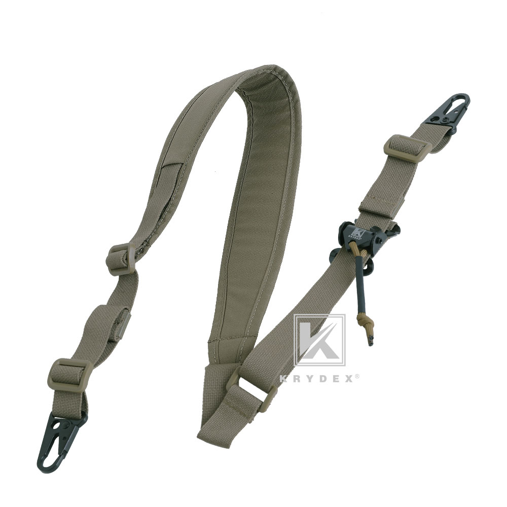 Krydex Modular Sling 2 / 1 Point Padded Shooting Sling Removable Ranger Green
