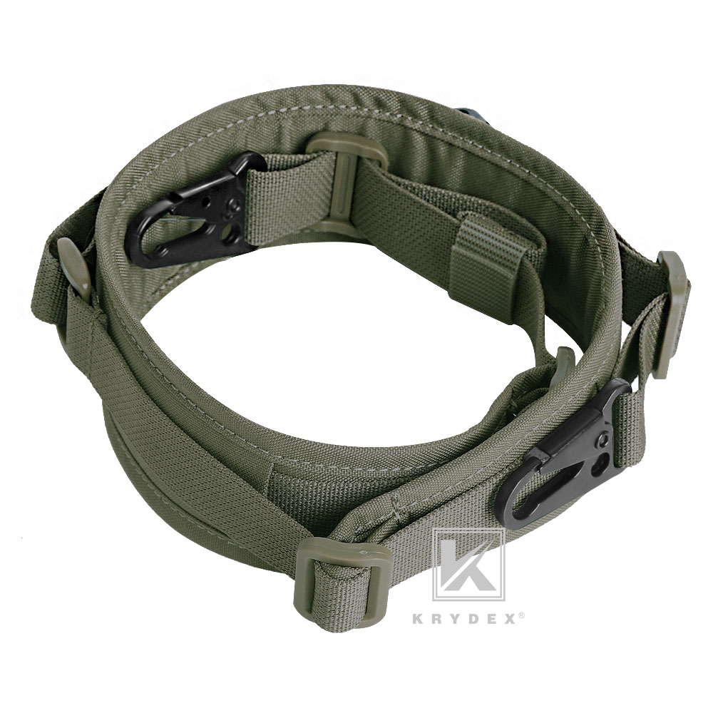 Krydex Modular Sling 2 / 1 Point Padded Shooting Sling Removable Ranger Green