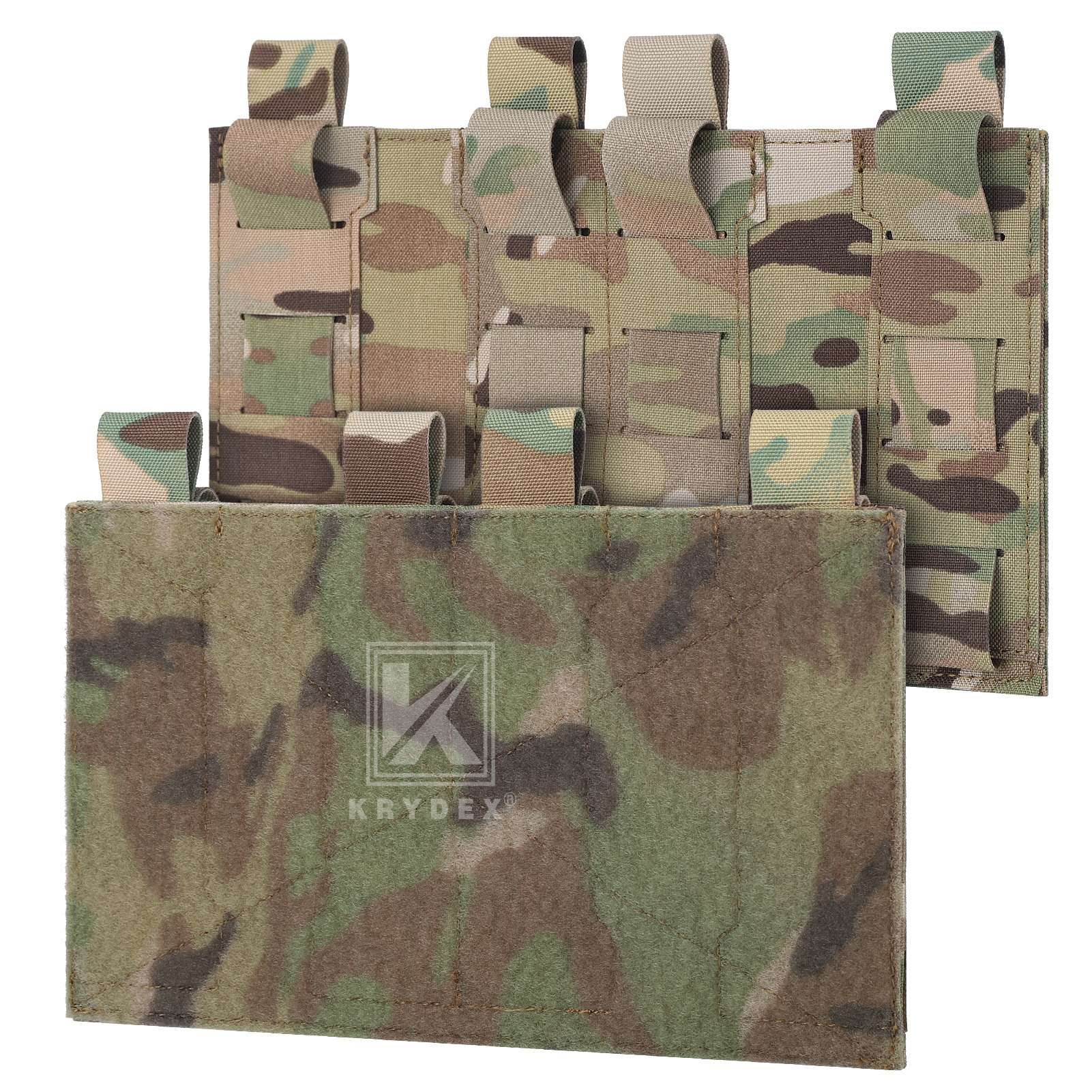 KRYDEX Tactical MOLLE Hook & Loop Converter Panel for Vest, Pouches & Patches