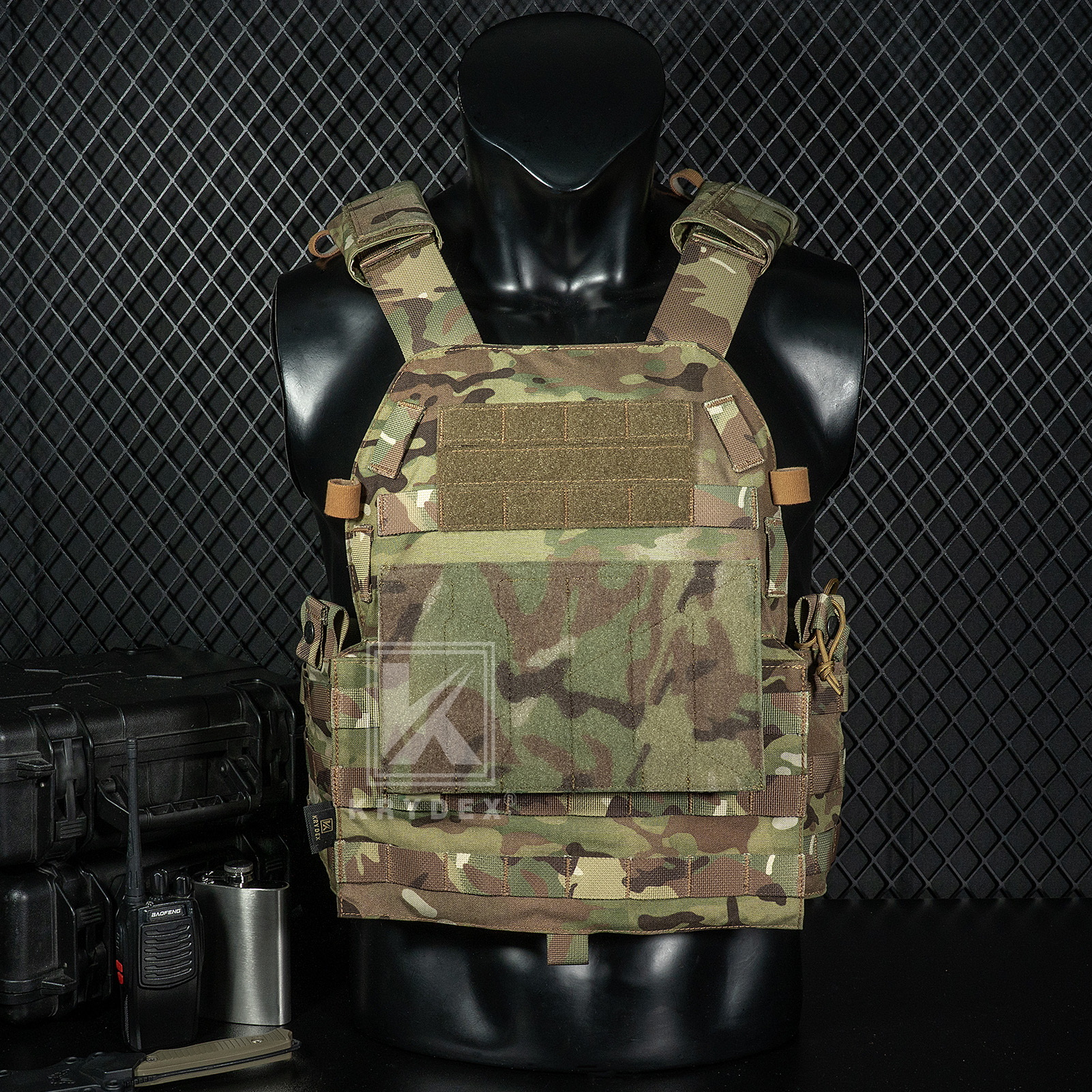 KRYDEX Tactical MOLLE Hook & Loop Converter Panel for Vest, Pouches & Patches