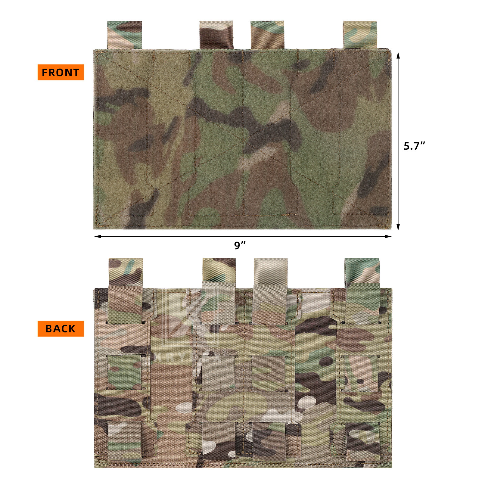 KRYDEX Tactical MOLLE Hook & Loop Converter Panel for Vest, Pouches & Patches
