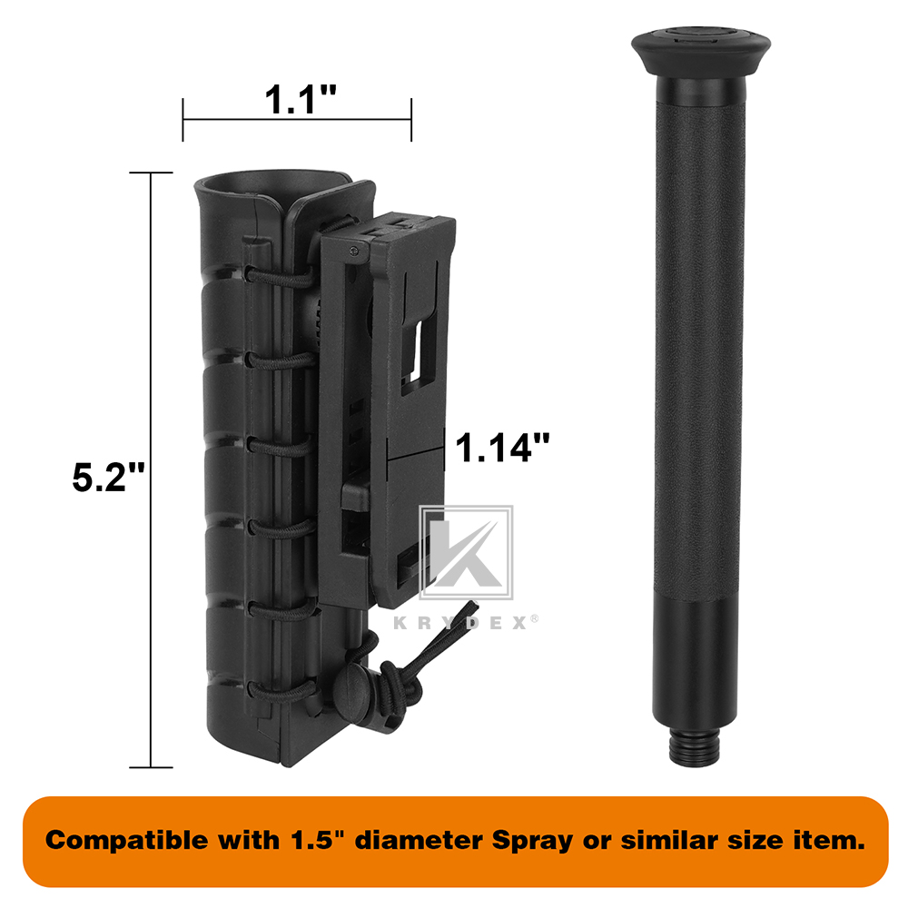 KRYDEX ASP Baton Holder Sentry Baton Pouch 360 Degree Rotatable fit 1.5