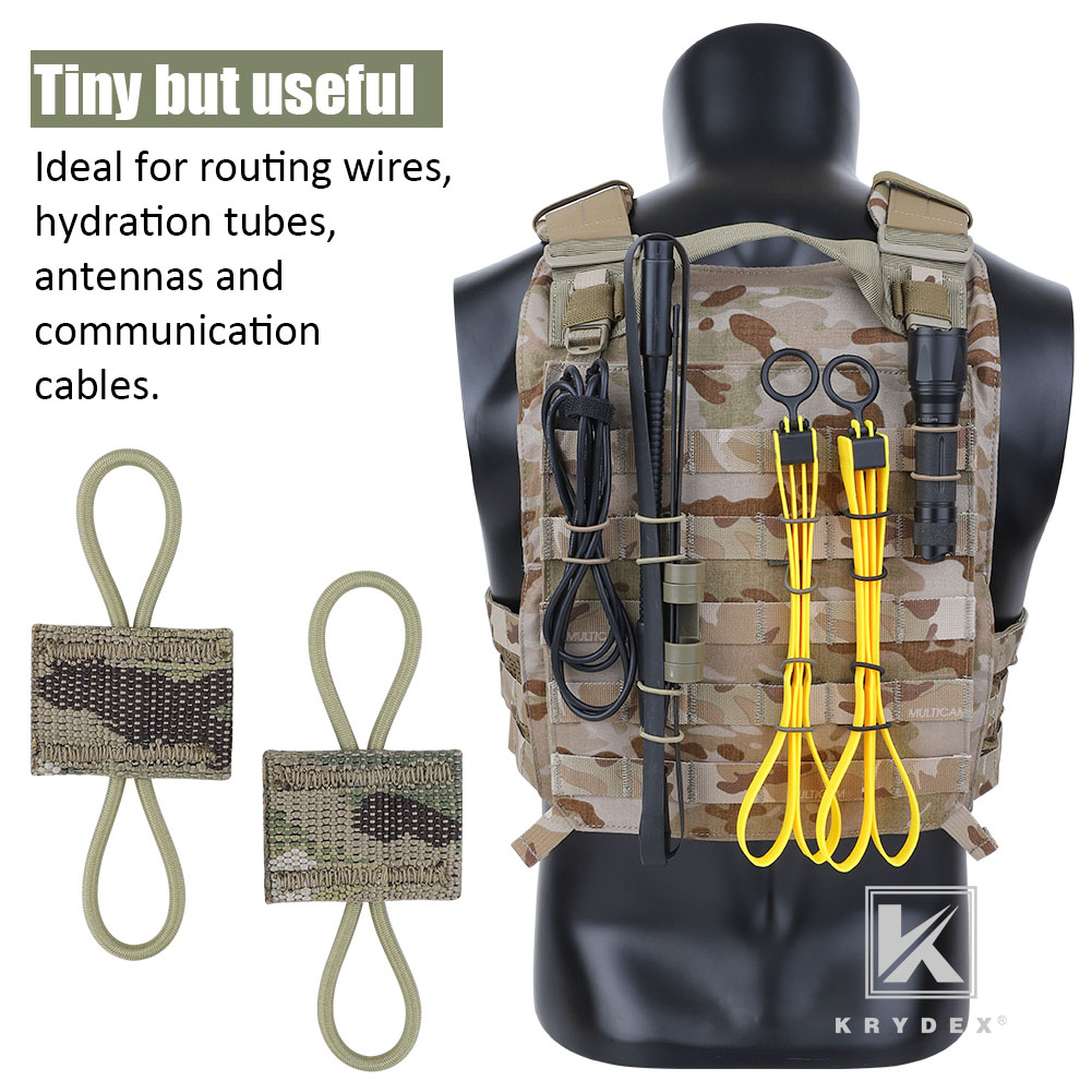 Krydex PTT Retainer MOLLE Webbing Accessory Antennas Communication Cable Storage