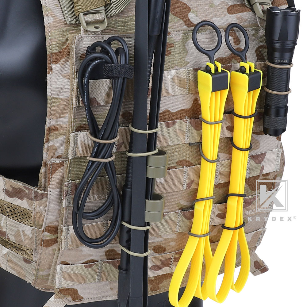 Krydex PTT Retainer MOLLE Webbing Accessory Antennas Communication Cable Storage