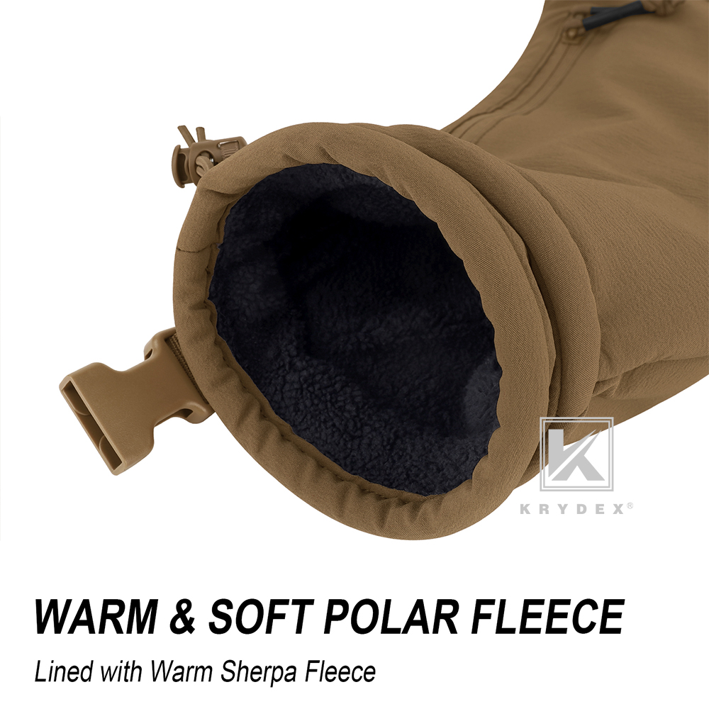 KRYDEX Tactical Soft Shell Hand Warmer Portable Vest Drop Hanger Winter Outdoor Coyote Brown