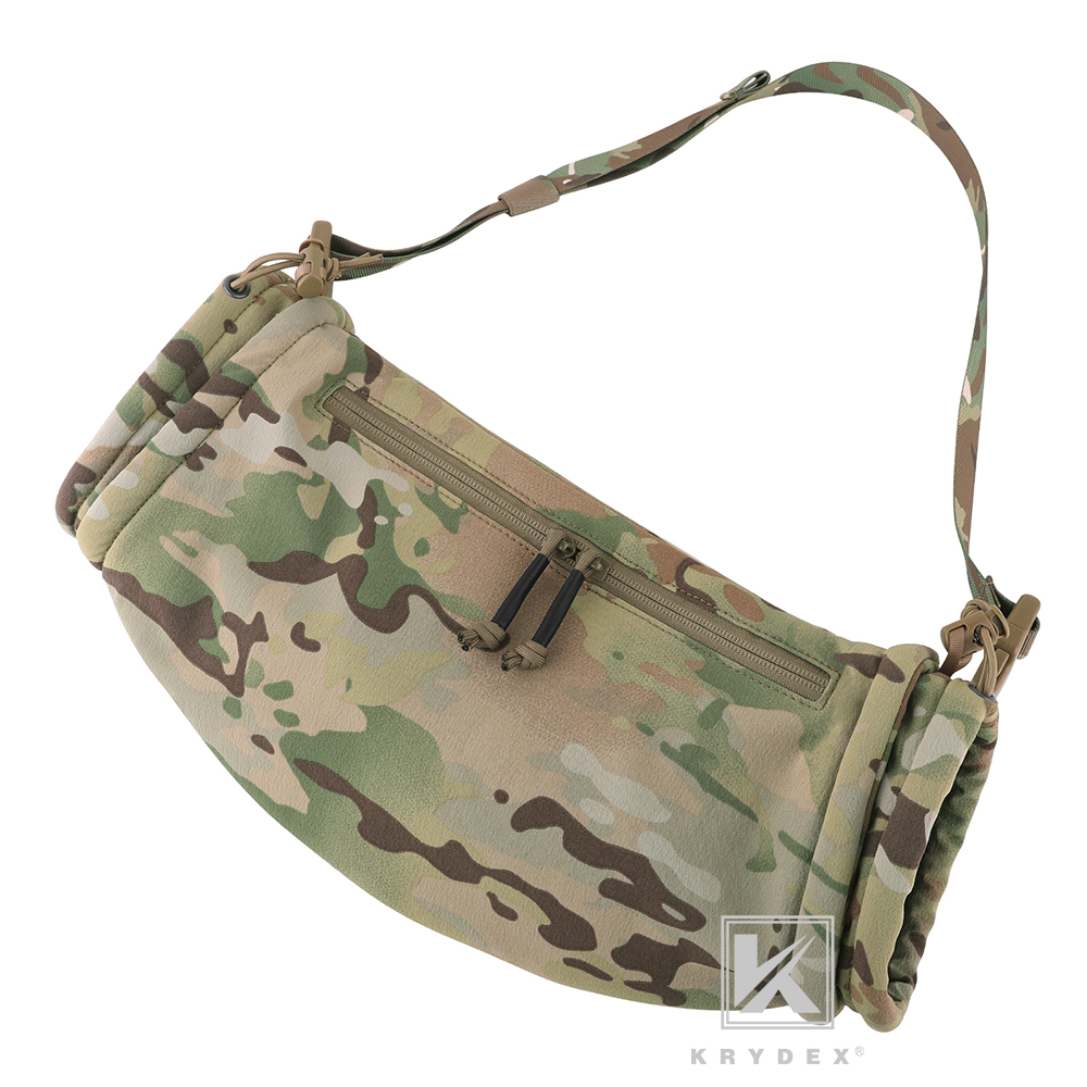KRYDEX Tactical Soft Shell Hand Warmer Portable Vest Drop Hanger Winter Outdoor MC Camo