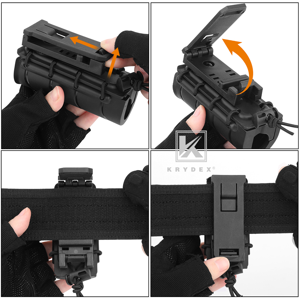 KRYDEX Pepper Spray Holder 360 Rotatable OC/Mace Pepper Holster Carrier BeltClip