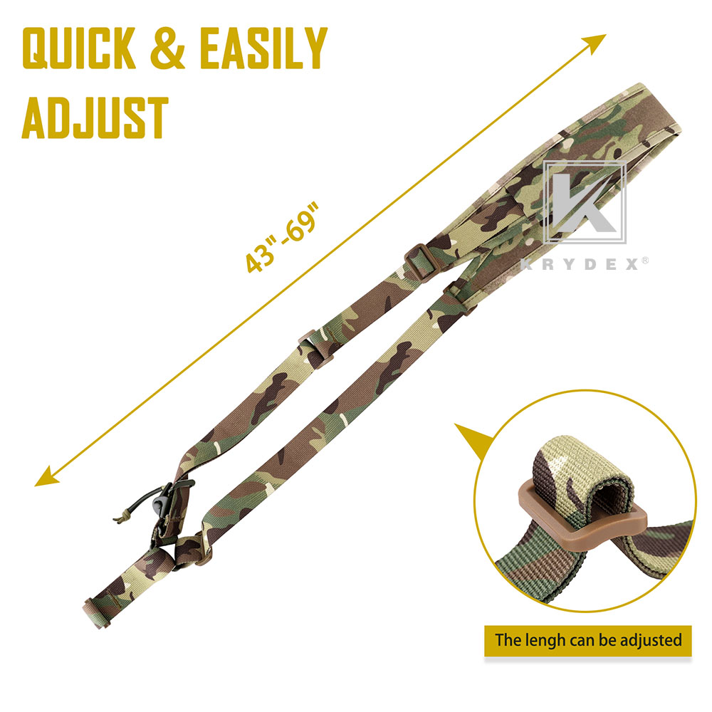 KRYDEX Tactical Sling Rifle Strap Modular Slingster Single Point Sling Adjust