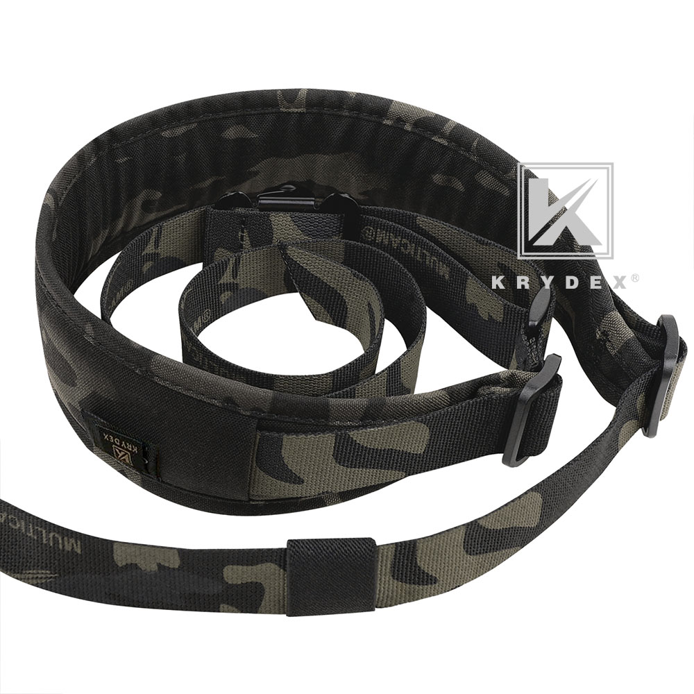KRYDEX Tactical Sling Modular Slingster Pull Tab Two-Point Sling Adjustable Black Multicam