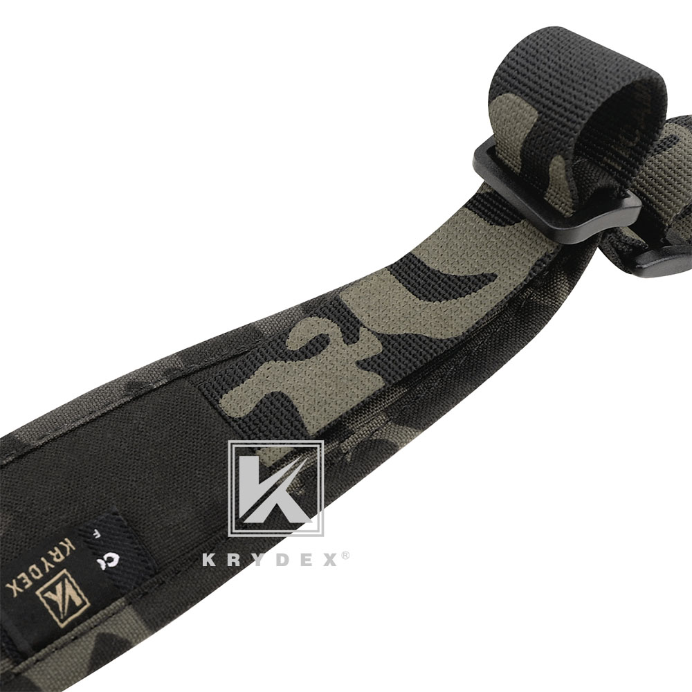 KRYDEX Tactical Sling Modular Slingster Pull Tab Two-Point Sling Adjustable Black Multicam