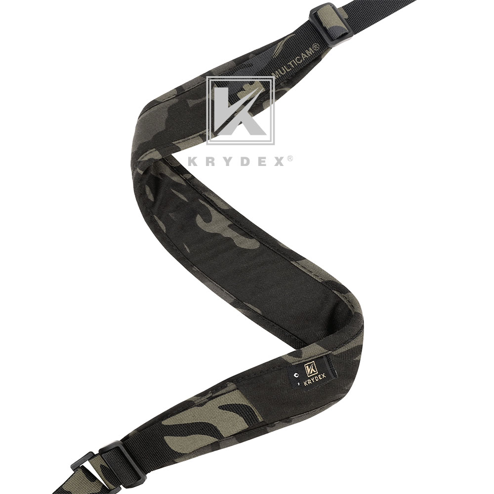 KRYDEX Tactical Sling Modular Slingster Pull Tab Two-Point Sling Adjustable Black Multicam