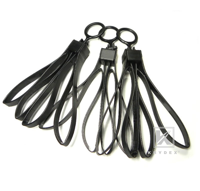 KRYDEX 3 PCS Tactical Tri-fold Disposable Restraints Plastic Handcuffs Black