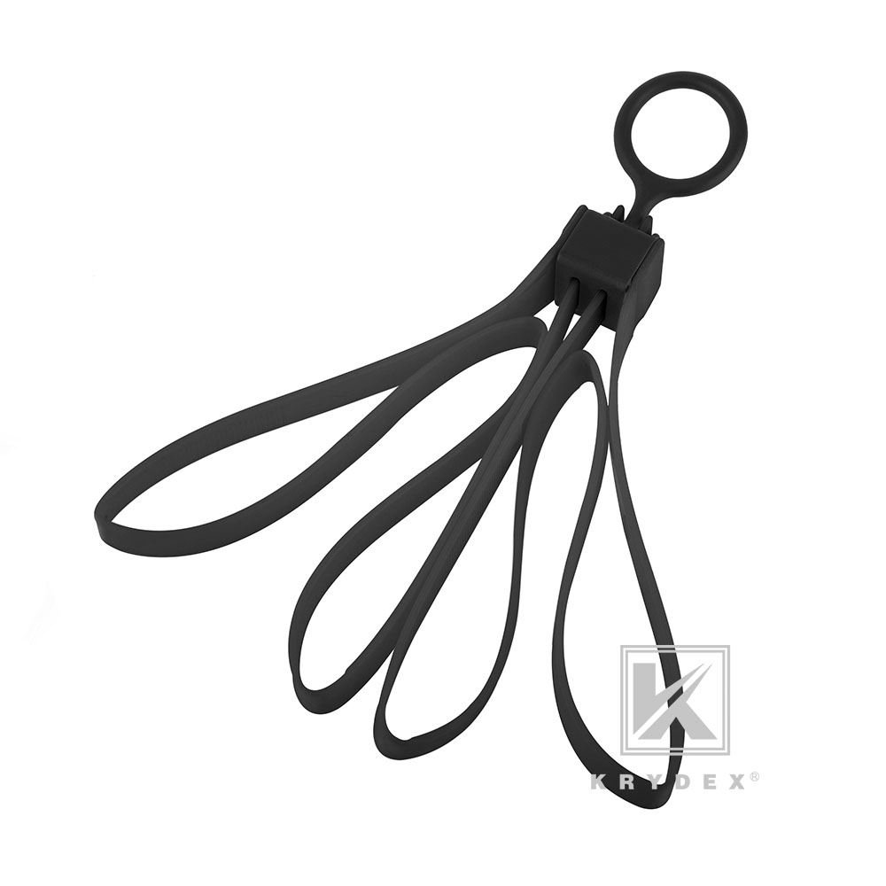 KRYDEX 3 PCS Tactical Tri-fold Disposable Restraints Plastic Handcuffs Black