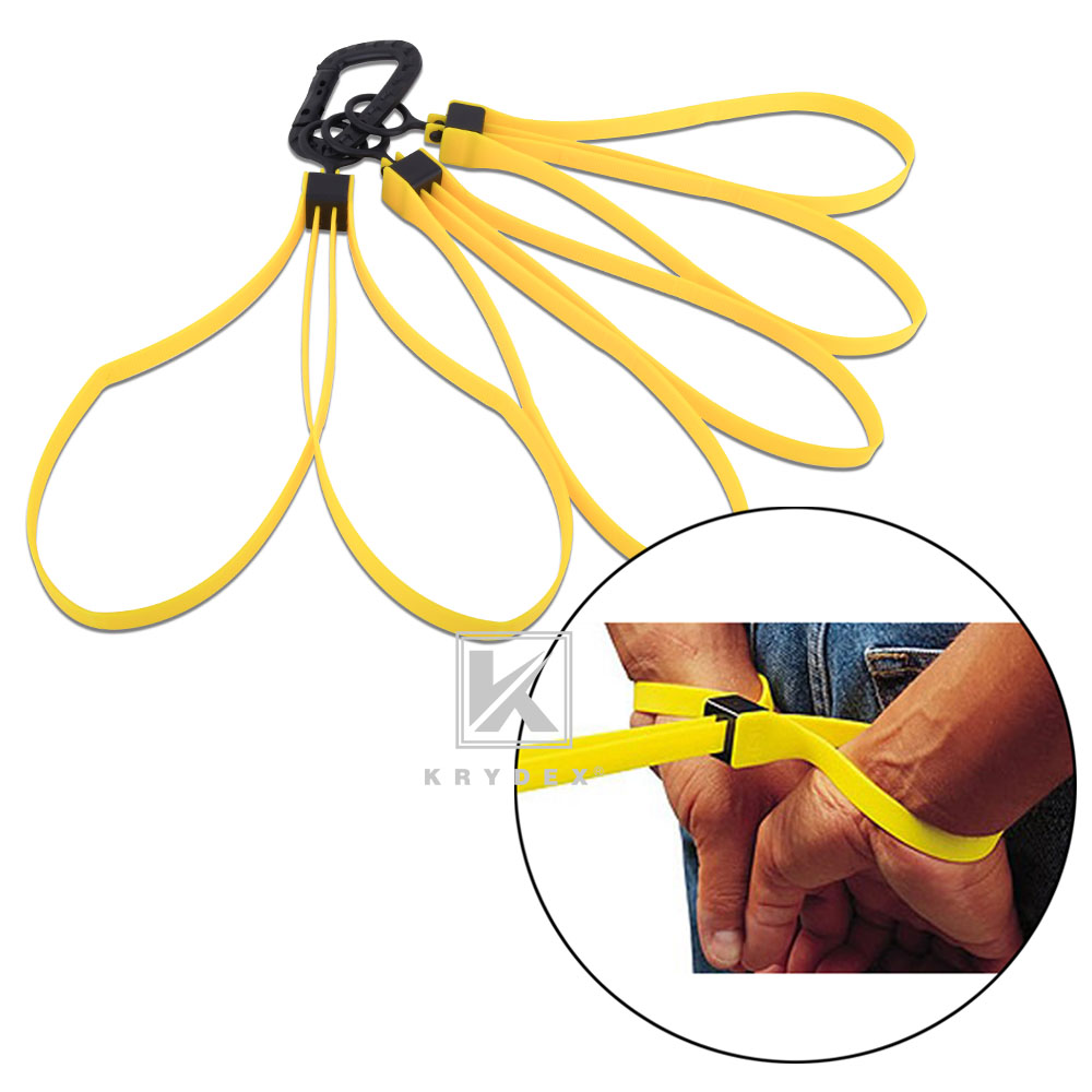 KRYDEX 3pc Tactical Tri-fold Disposable Restraints Plastic
