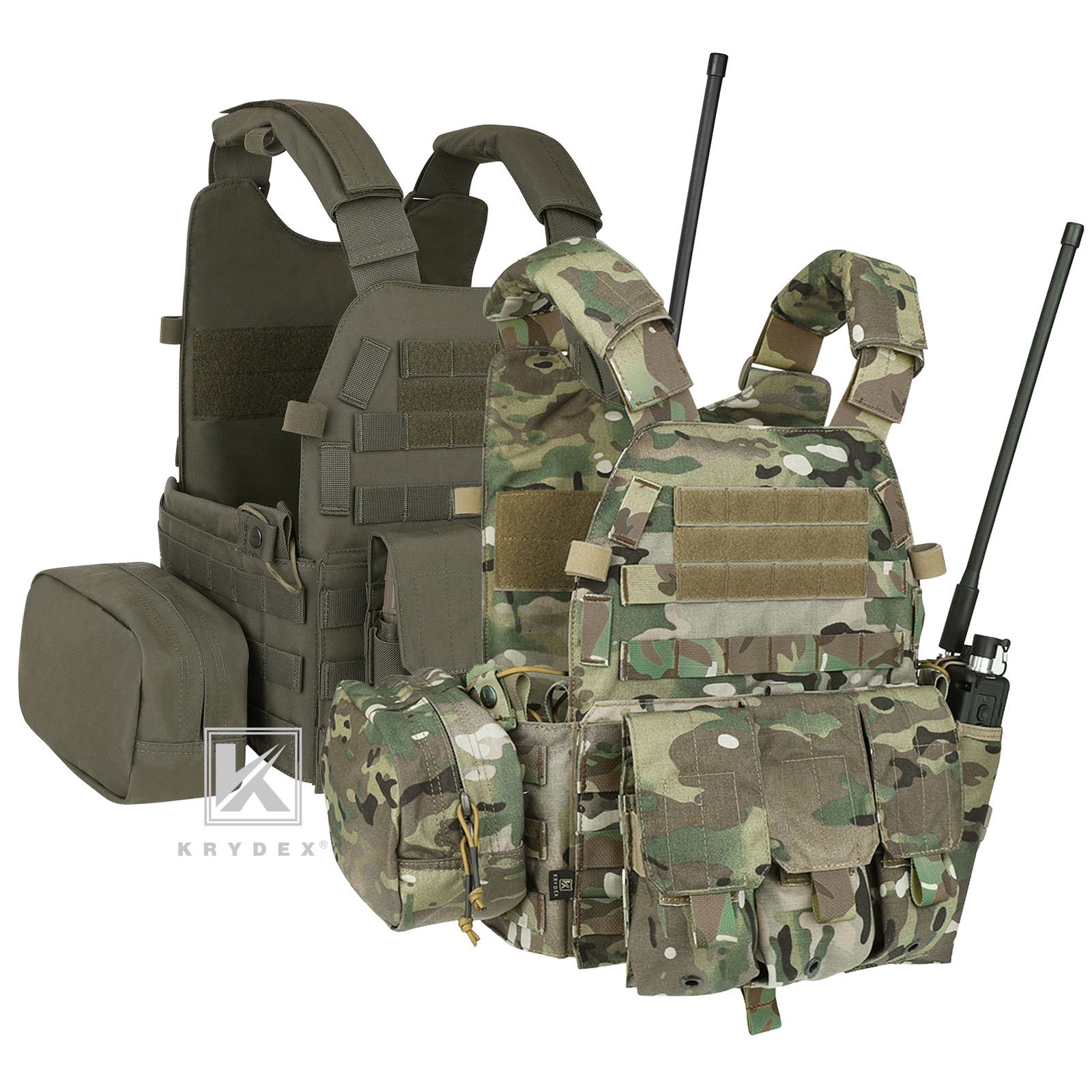 KRYDEX LBT-6094A Plate Carrier Tactical Body Armor MOLLE Vest w