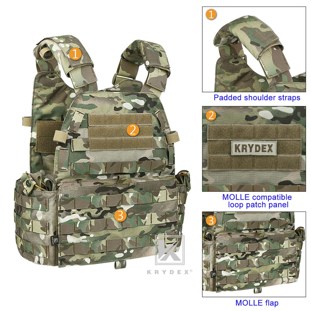 KRYDEX LBT-6094A Plate Carrier Tactical Body Armor MOLLE Vest w/ Magazine Pouch