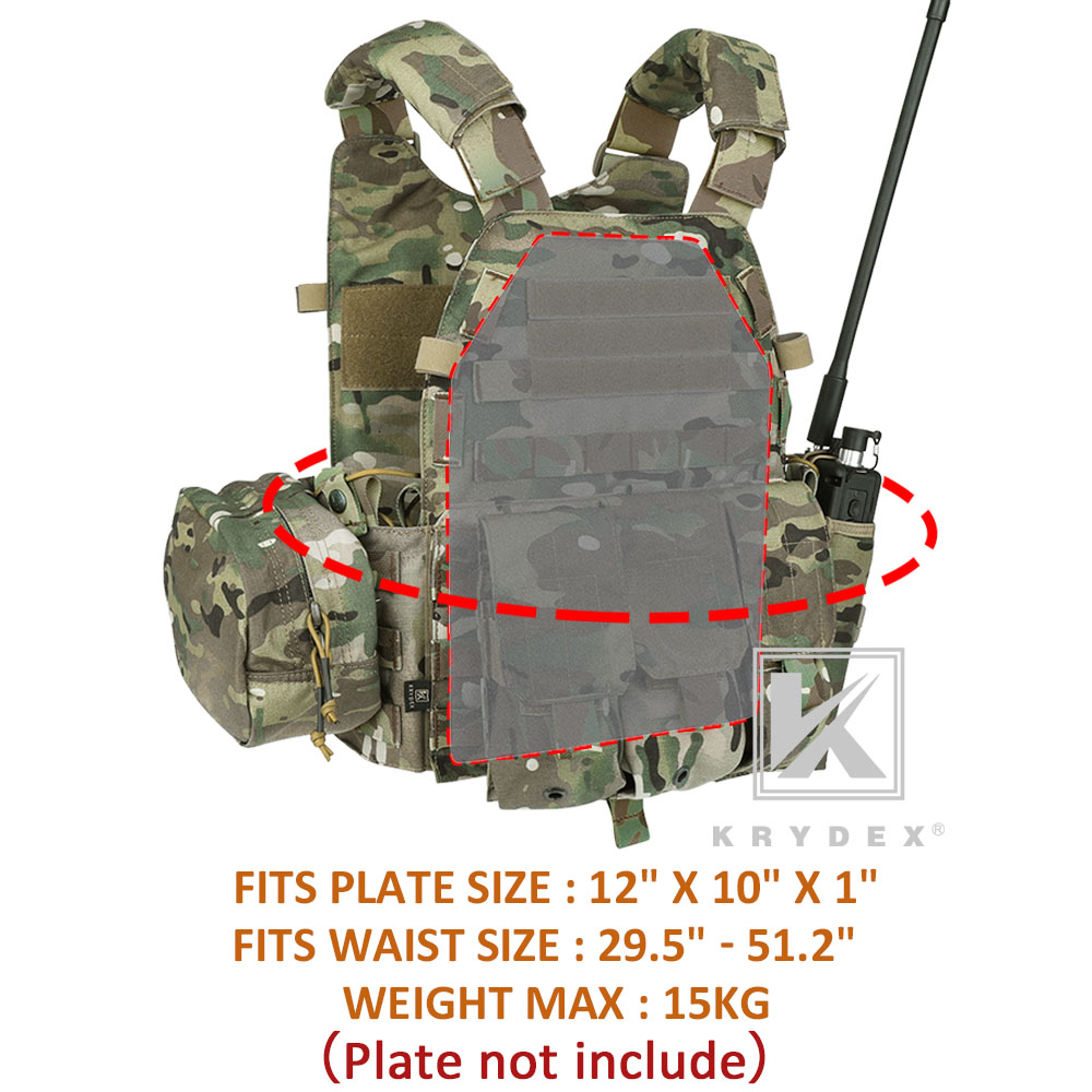 KRYDEX LBT-6094A Plate Carrier Tactical Body Armor MOLLE Vest w/ Magazine Pouch