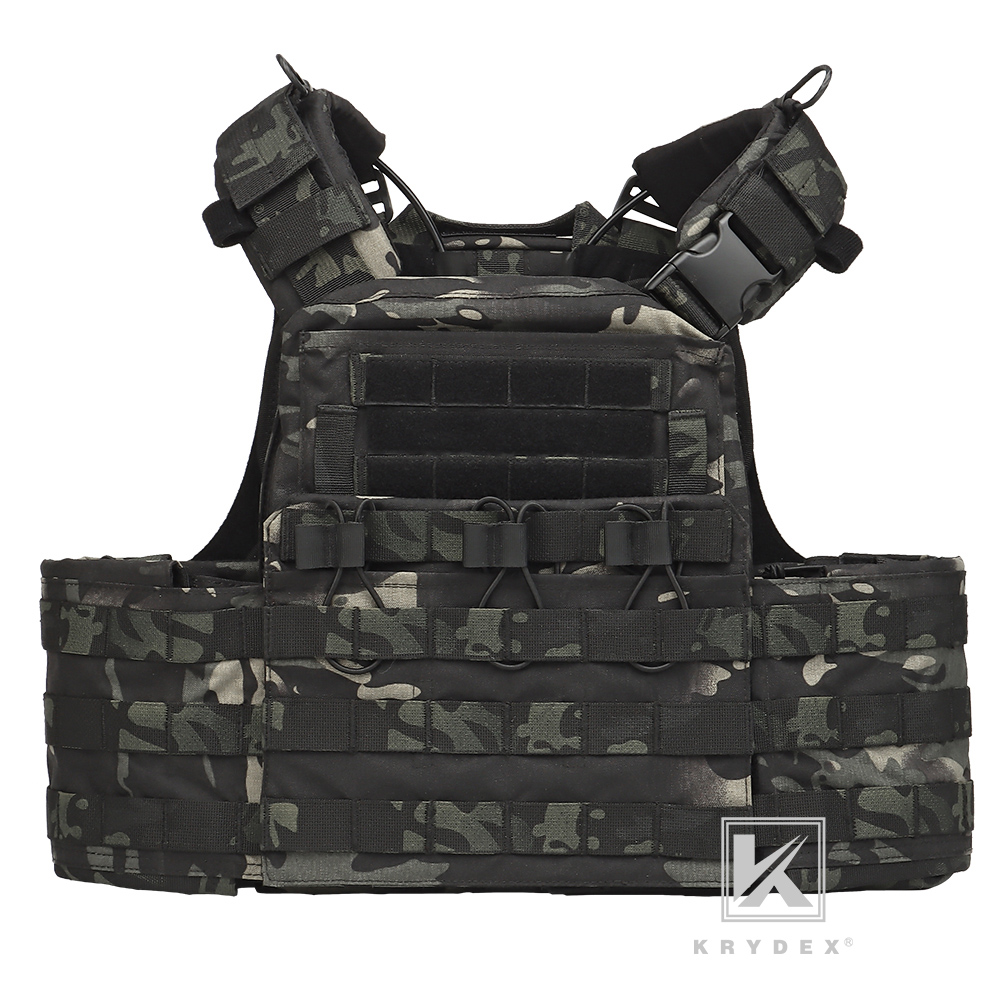 KRYDEX CPC Plate Carrier Assault Tactical Heavy Duty Vest Quick Release MOLLE Multicam Black