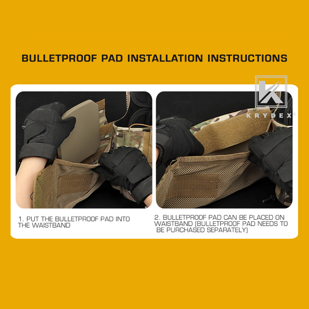 KRYDEX CPC Plate Carrier Assault Tactical Heavy Duty Vest Quick Release MOLLE Multicam Black