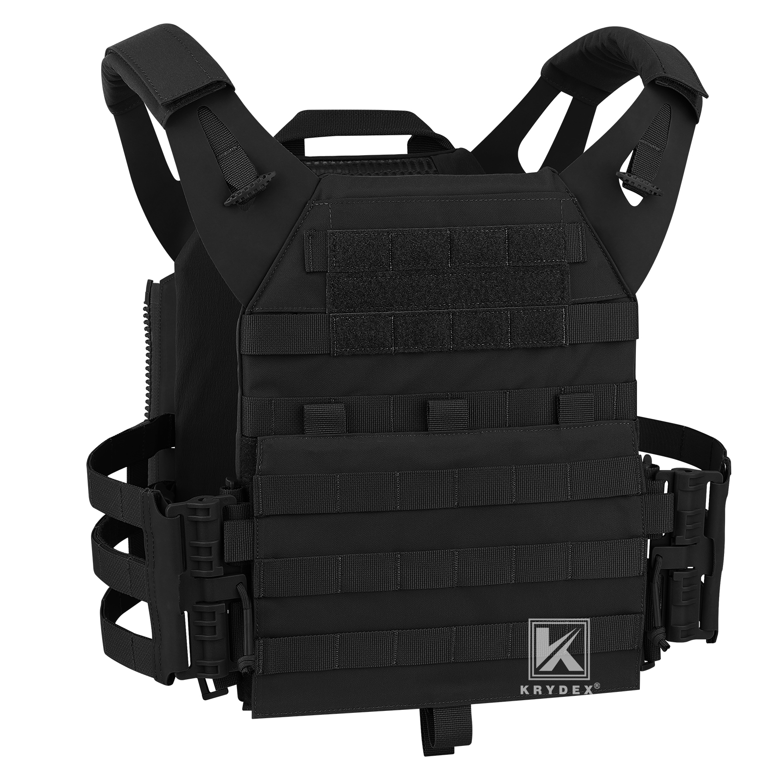 KRYDEX 2.0 Tactical Plate Carrier Jump Quick Release Armor Vest and MOLLE Panel Black