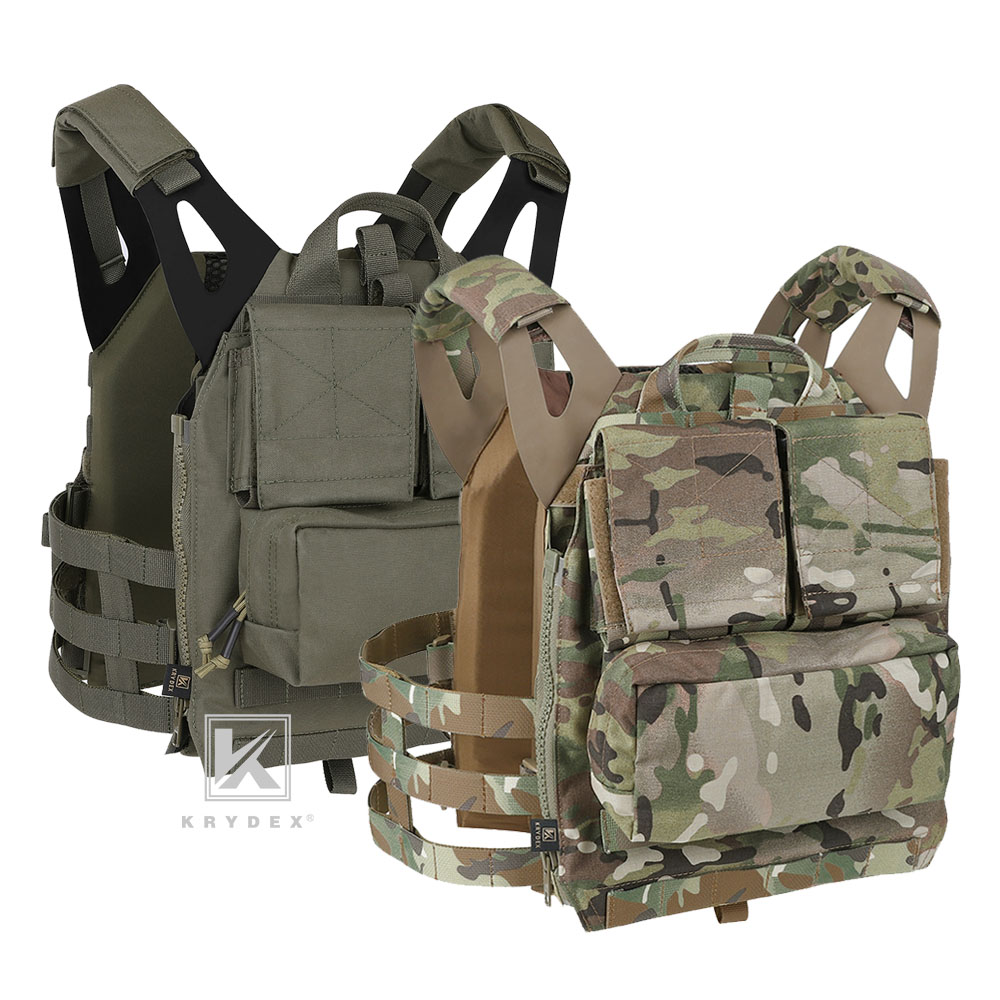 KRYDEX 2.0 Plate Carrier Tactical Lightweight Jump Vest w/ Zip-on