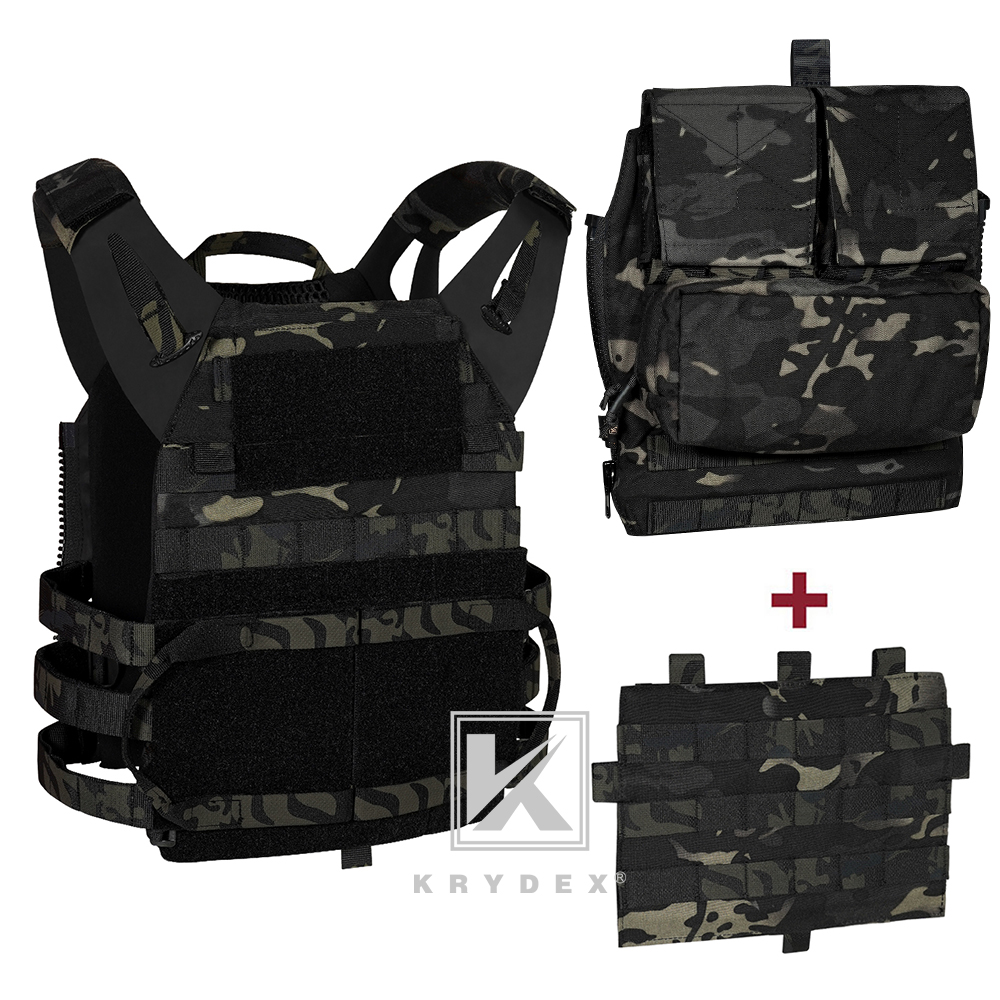 通販 激安 KRYDEX 2.0 Plate Carrier Jump Vest & MOLLE Panel & Zip-on トップス