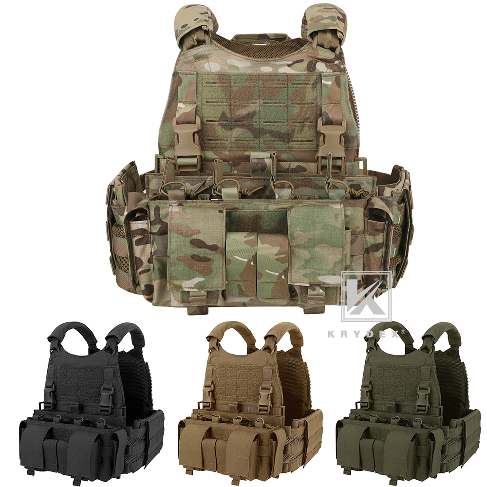 KRYDEX Tactical SCARAB Plate Carrier w/ MF IV Placard Magazine Pouch Front Panel
