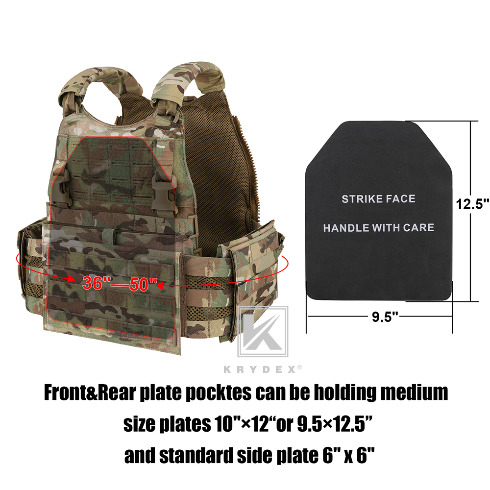 KRYDEX Tactical SCARAB Plate Carrier w/ MF IV Placard Magazine Pouch Front Panel