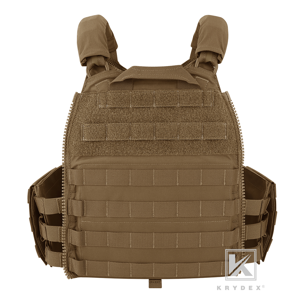 KRYDEX Tactical SCARAB Plate Carrier w/ MF IV Placard Magazine Pouch Front Panel Coyote Brown