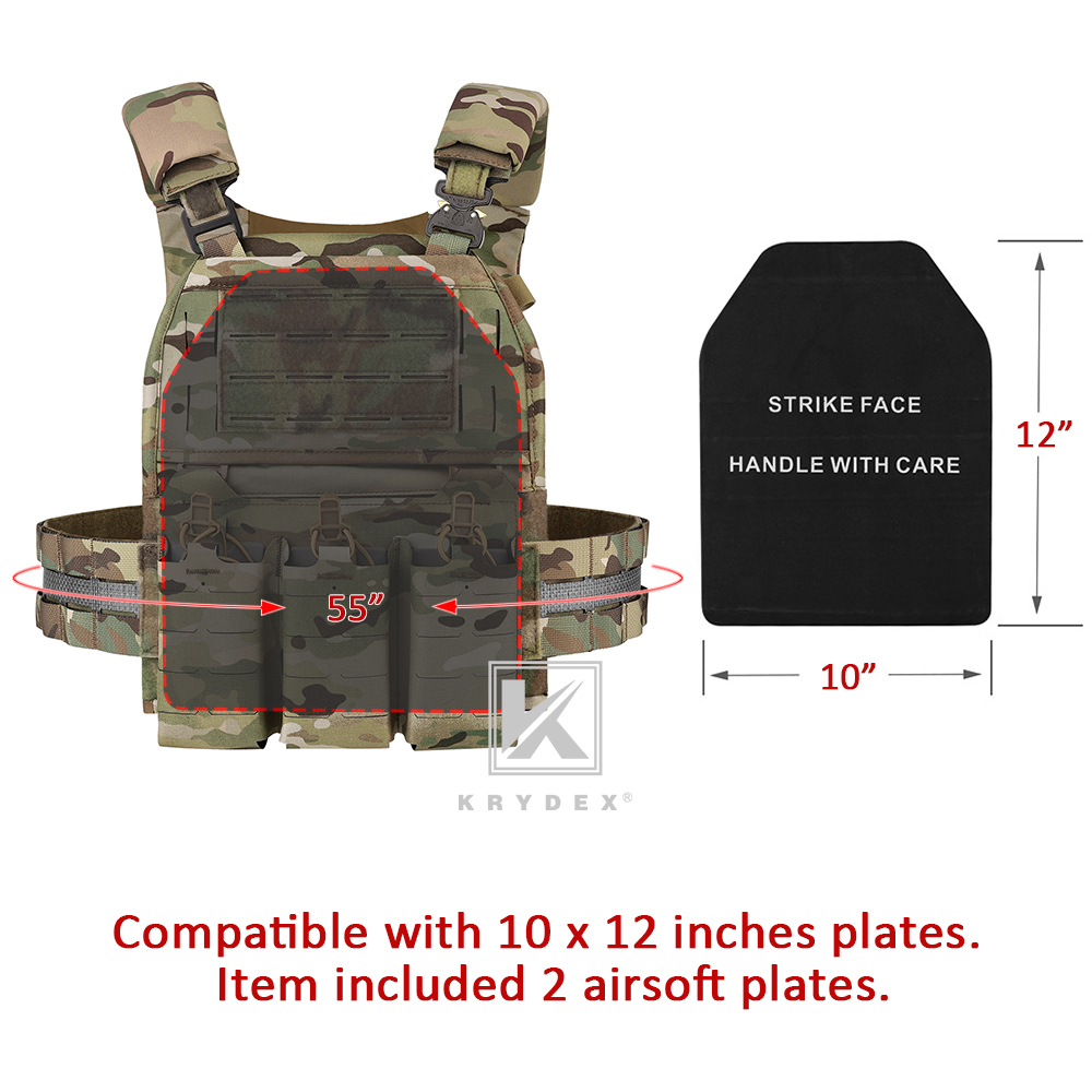 KRYDEX FCPC V5 Plate Carrier with Tegris Assault Cummerbund and KTAR Front Flap