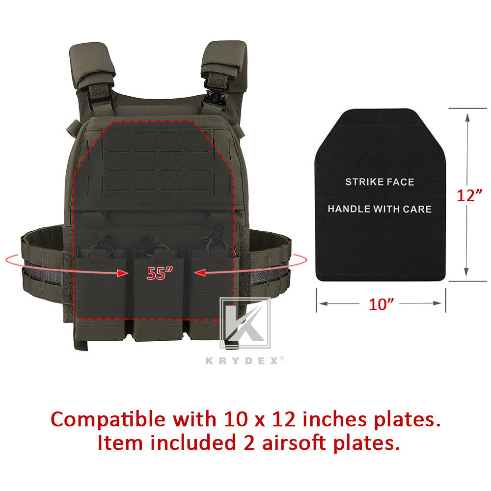 KRYDEX FCPC V5 Plate Carrier with Tegris Assault Cummerbund and KTAR Front Flap Ranger Green