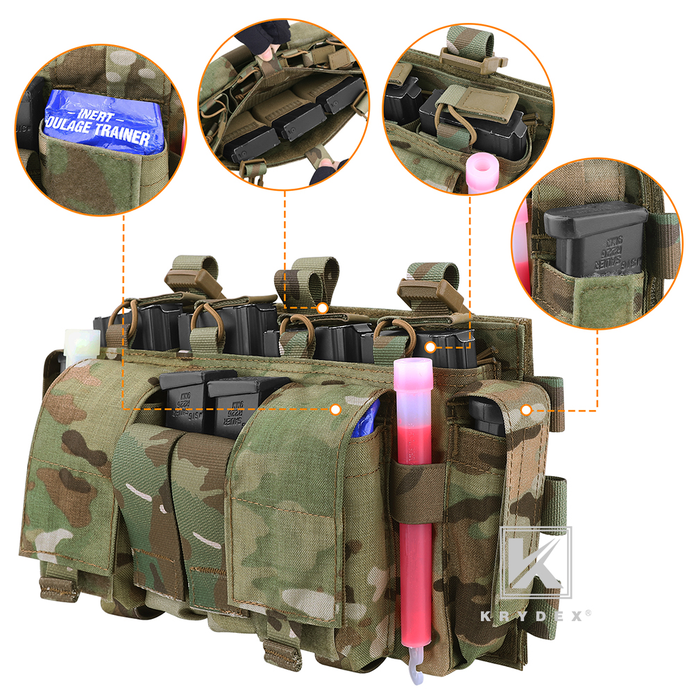 KRYDEX Tactical MF IV Placard Magazine Pouch Front Panel for Plate Carrier Vest