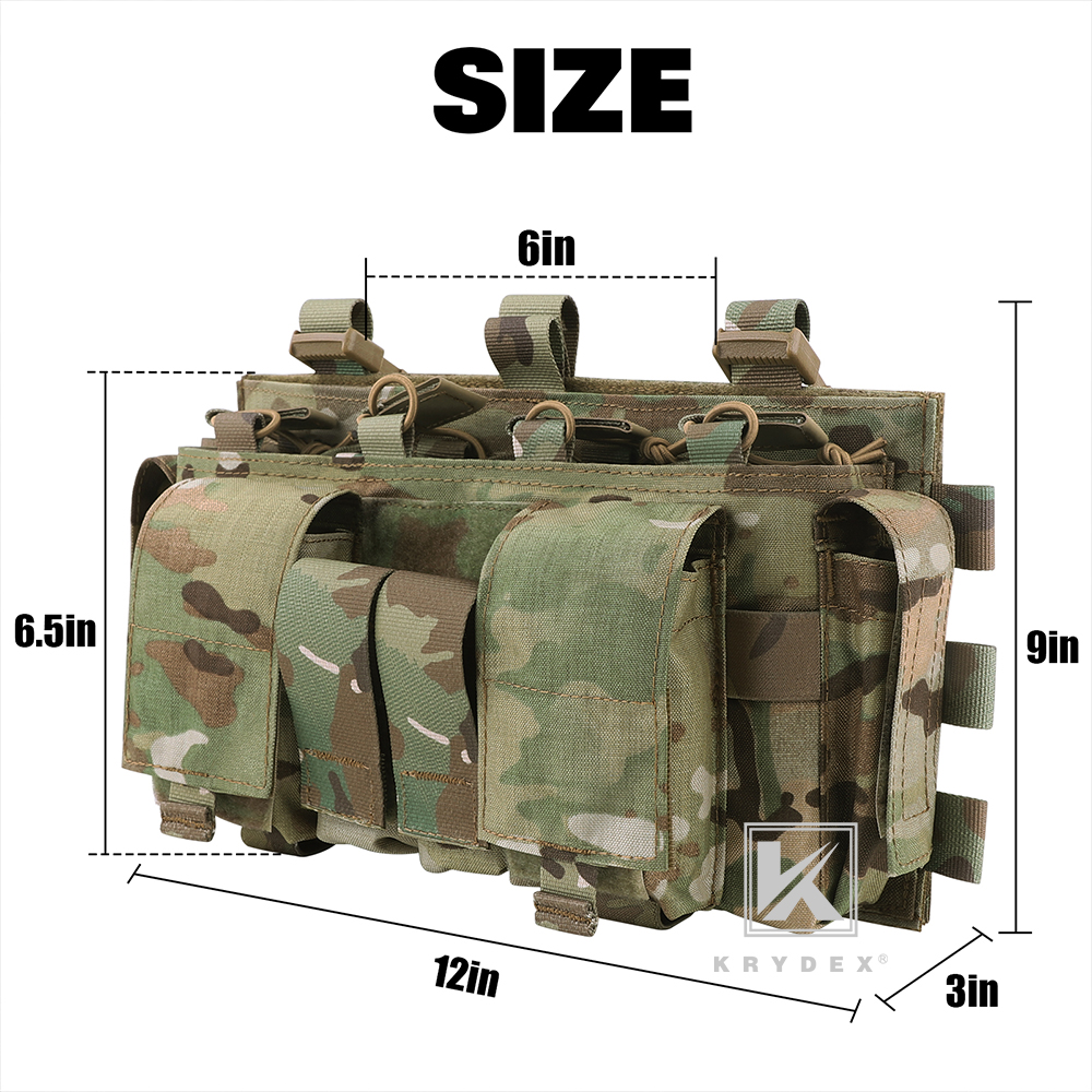 KRYDEX Tactical MF IV Placard Magazine Pouch Front Panel for Plate Carrier Vest