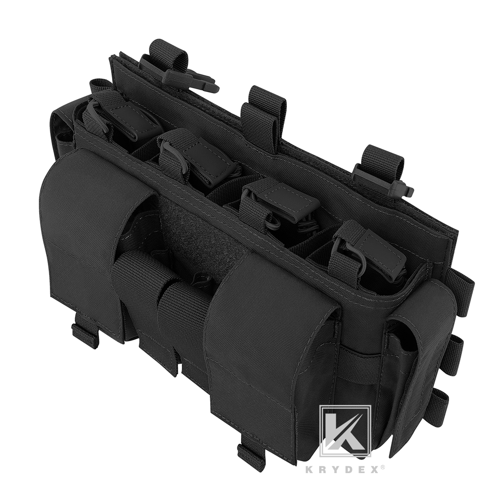 KRYDEX Gilet porte plaque type training laser cut - Noir - Gilets