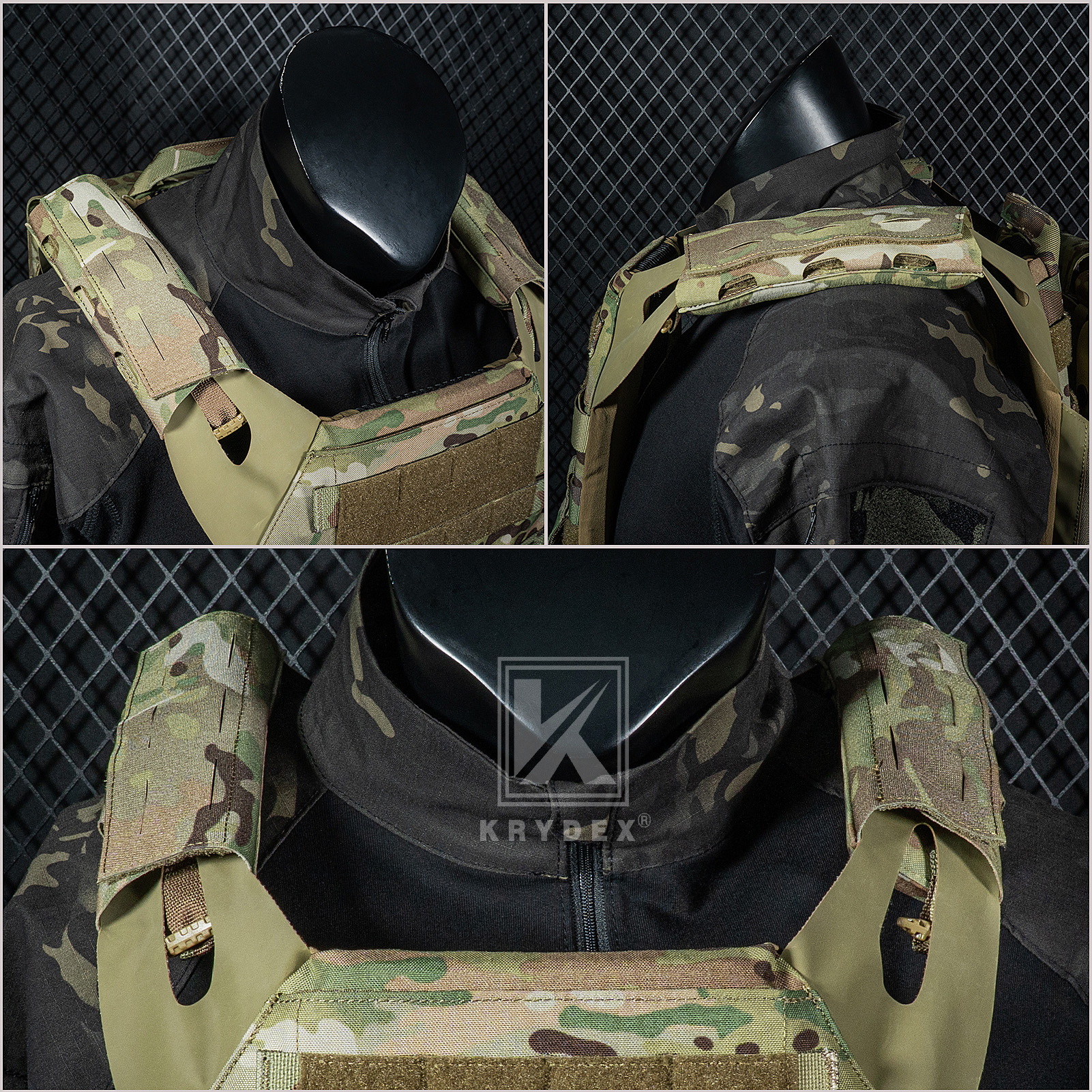 KRYDEX Universal Shoulder Pad Soft EVA Cushion for Vest, Chest Rig & Strap