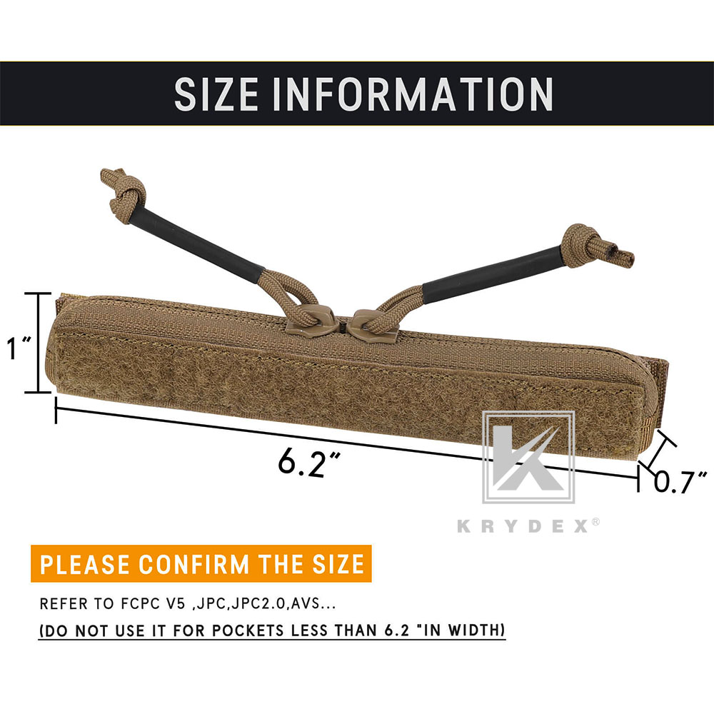 KRYDEX Full Zipper Insert Cover for FCPC V5 JPC2.0 Tactical Vest Admin Pocket Coyote Brown
