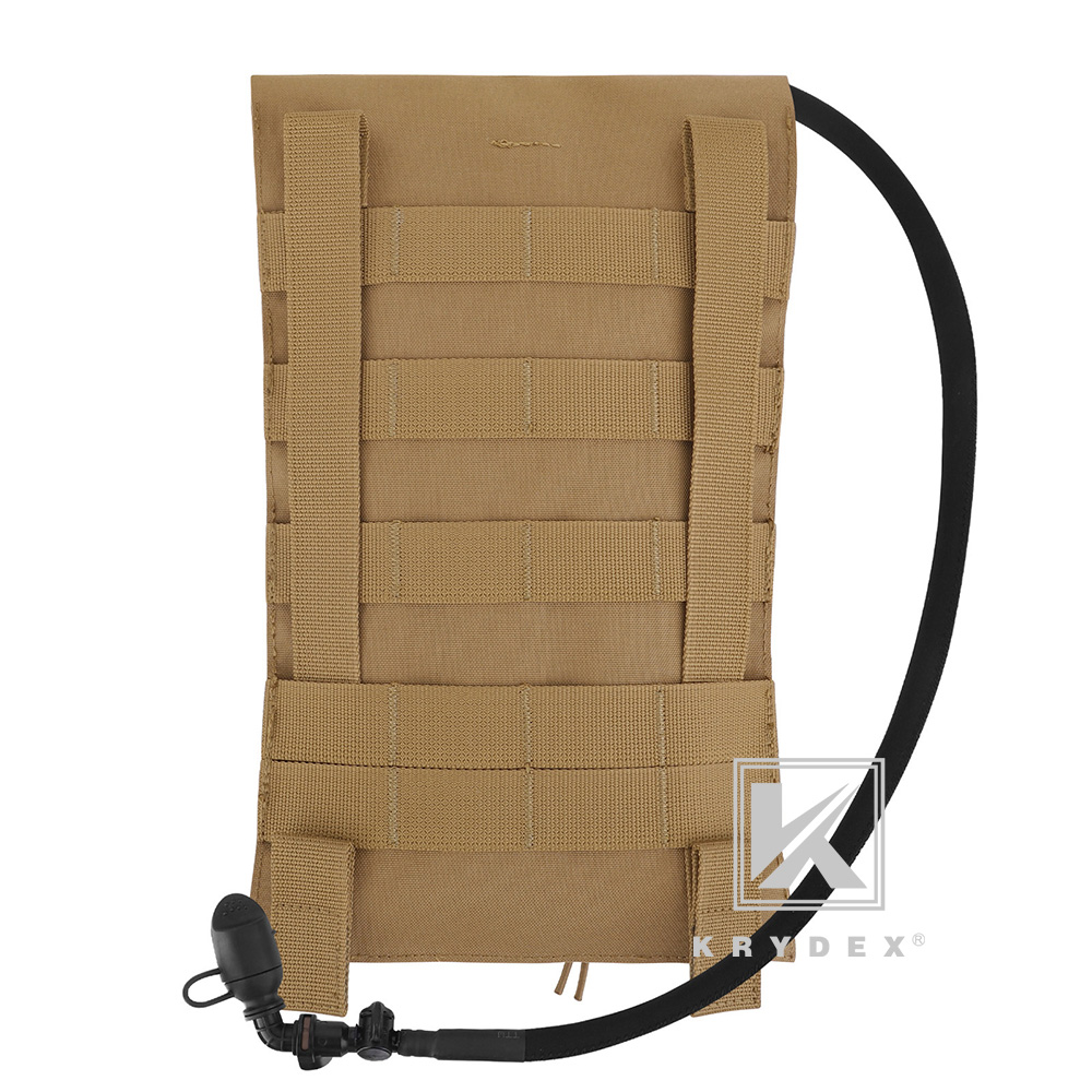 KRYDEX Tactical Hydration Carrier MOLLE Backpack with Modular 1.5L Water Bladder Coyote Brown