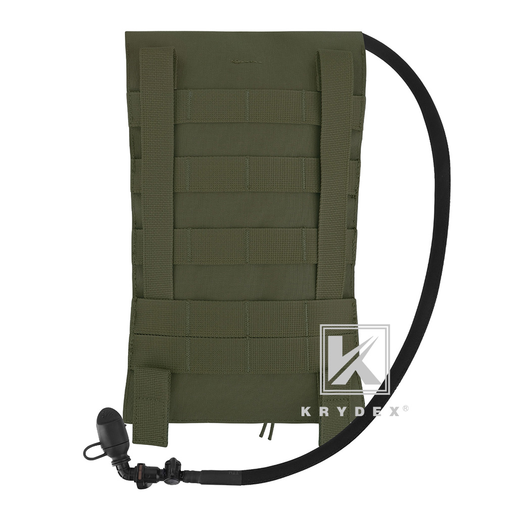 KRYDEX Tactical Hydration Carrier MOLLE Backpack with Modular 1.5L Water Bladder Ranger Green