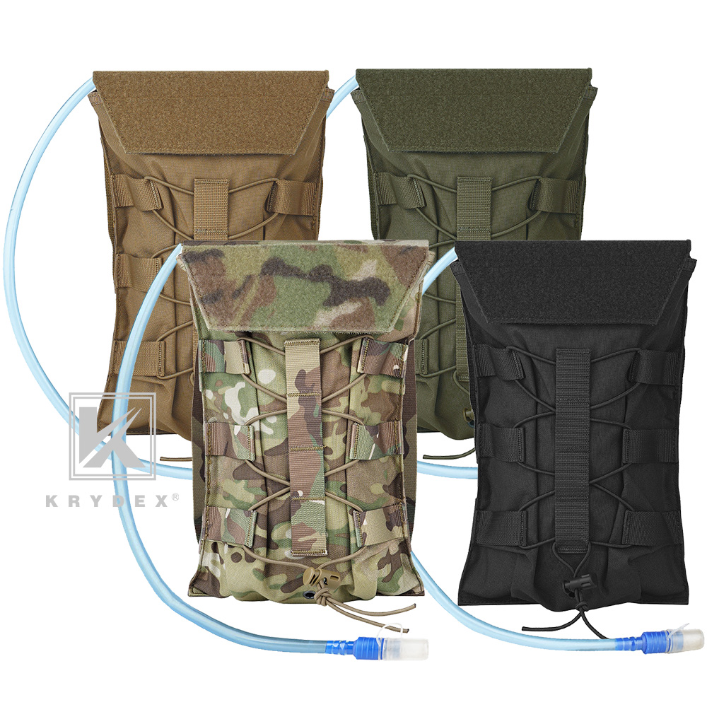 KRYDEX Tactical Hydration Carrier MOLLE Pack with Modular 50 oz Water Bladder