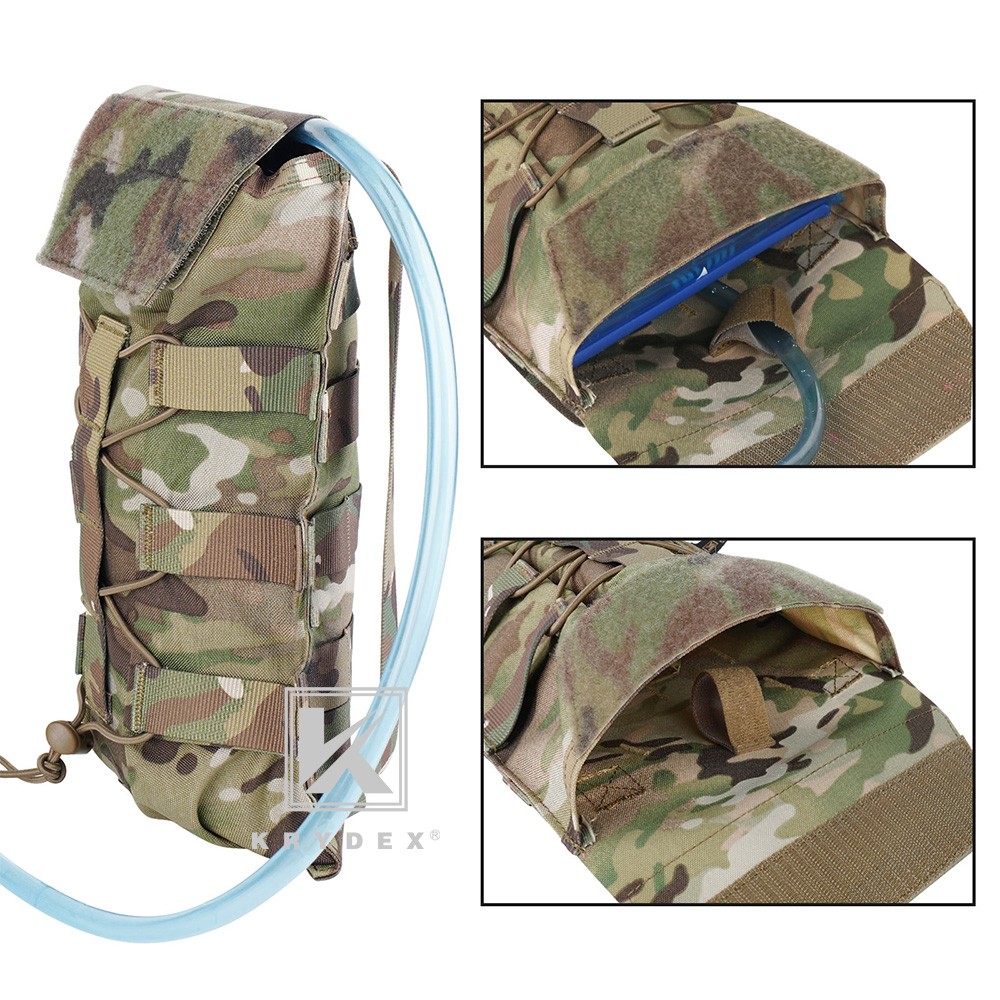 KRYDEX Tactical Hydration Carrier MOLLE Pack with Modular 50 oz Water Bladder