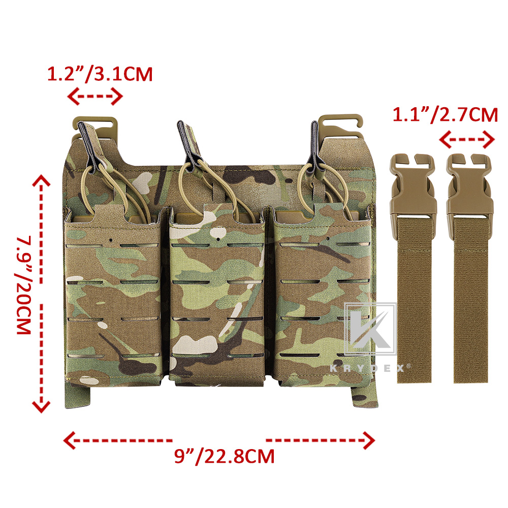 thumbnail image 2 of KRYDEX Tactical 5.56 Triple Mag Kydex Insert Pouch For D3CR Chest Rig Placard 2 of 3